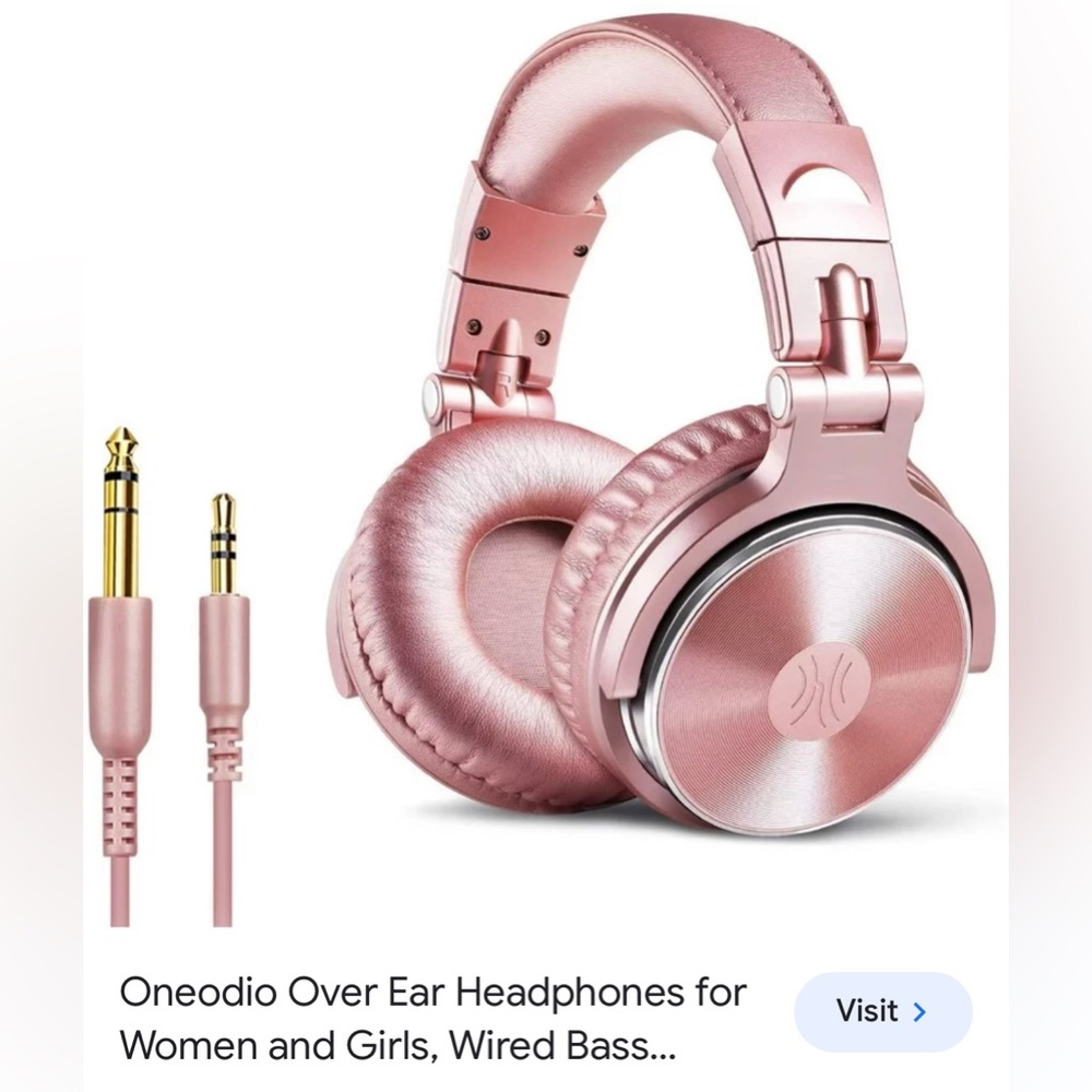 OneOdio Over Ear Headphones for Women and Girls, Wired Bass Stereo Sound Headset